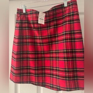 Classic Red Plaid Women's Skirt - perfect for holiday parties or work parties!